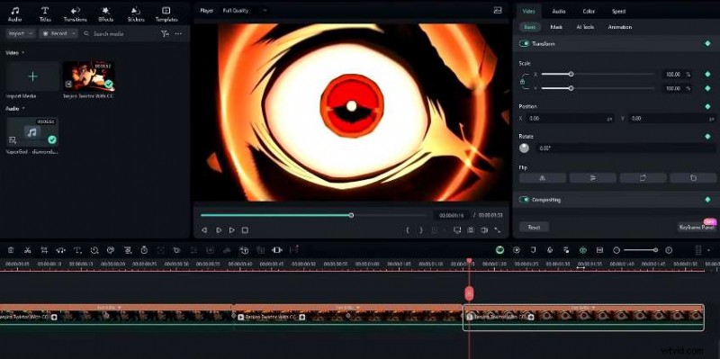 Beheers soepele warp- en turbulentie-overgangen in Filmora 13 