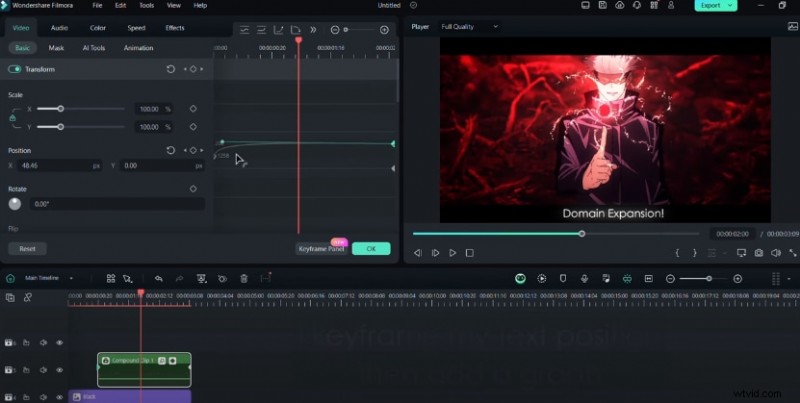 Beheers geavanceerde teksteffecten voor AMV-bewerking in Filmora 