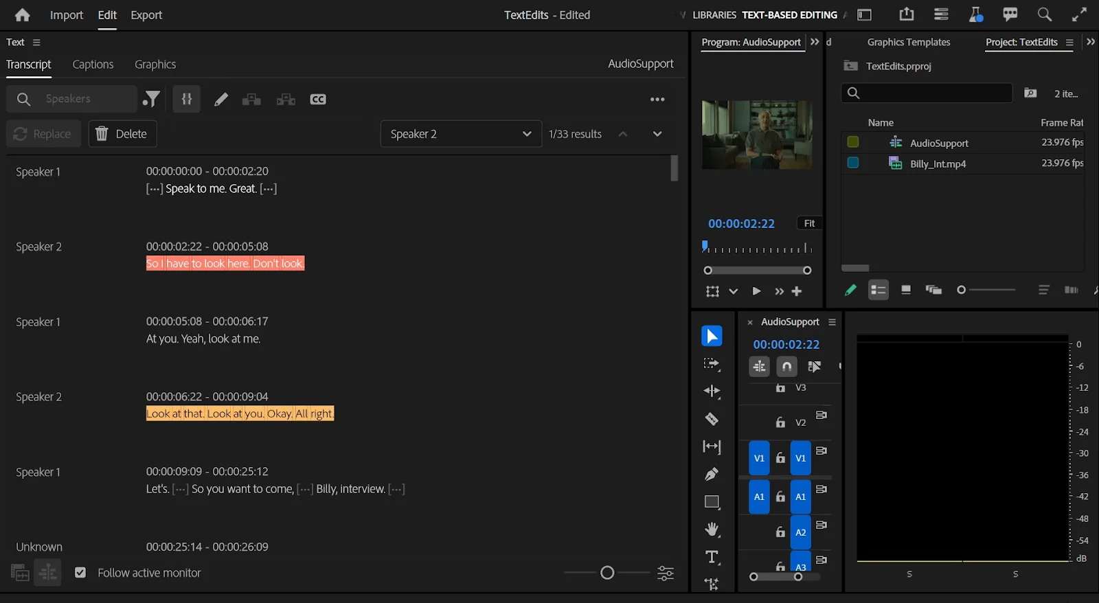 Beheers tekstgebaseerde videobewerking:bewerk video s via transcriptie als een professional 