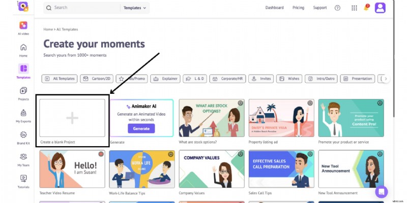 Maak je eigen avatar met Animaker:een stapsgewijze zelfstudie (iOS en internet)