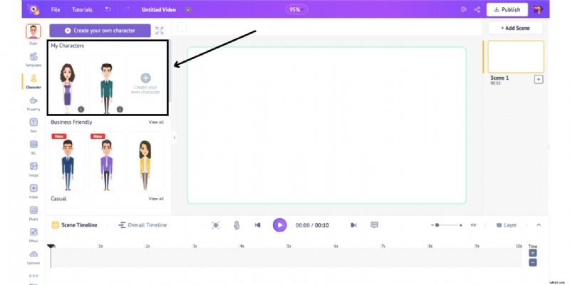 Maak je eigen avatar met Animaker:een stapsgewijze zelfstudie (iOS en internet)