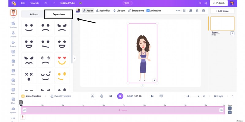 Maak je eigen avatar met Animaker:een stapsgewijze zelfstudie (iOS en internet)