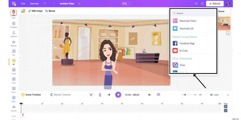 Maak je eigen avatar met Animaker:een stapsgewijze zelfstudie (iOS en internet)