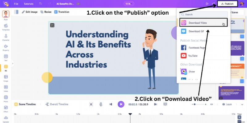 Zet tekst binnen enkele minuten om in geanimeerde video:een stapsgewijze AI-gids 
