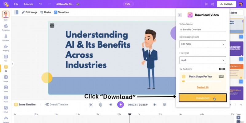 Zet tekst binnen enkele minuten om in geanimeerde video:een stapsgewijze AI-gids 