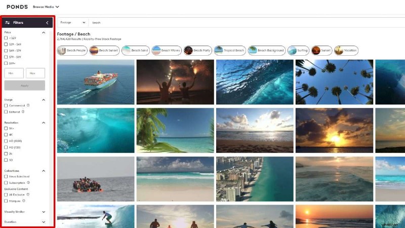 Pond5-filters beheersen:vind snel de perfecte aandelen 