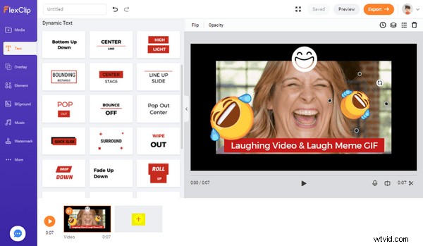 Maak online hilarische lachvideo s en GIF s | FlexClip 