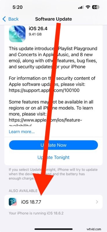 iOS 18.7.7 uitgebracht:belangrijke beveiligingsupdate voor oudere iPhones en iPads 
