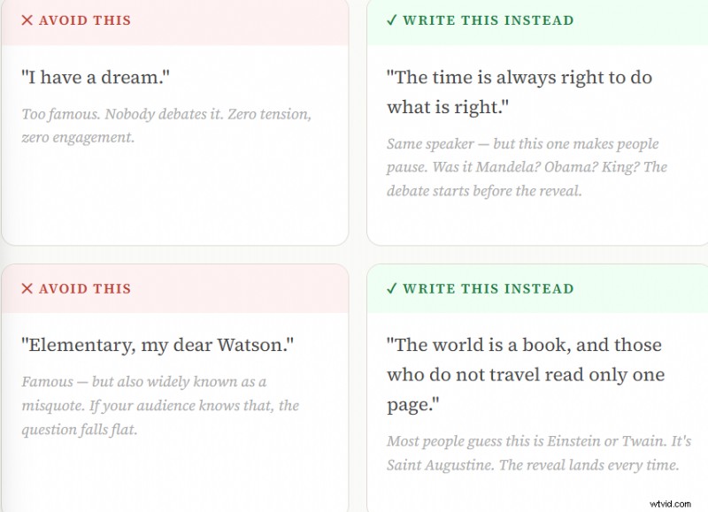 Boeiende quote-trivia voor sociale media:testherkenning en persoonlijkheid 