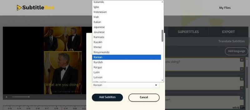Vertaal Engelse video-ondertitels naar het Koreaans:een stapsgewijze handleiding met SubtitleBee 