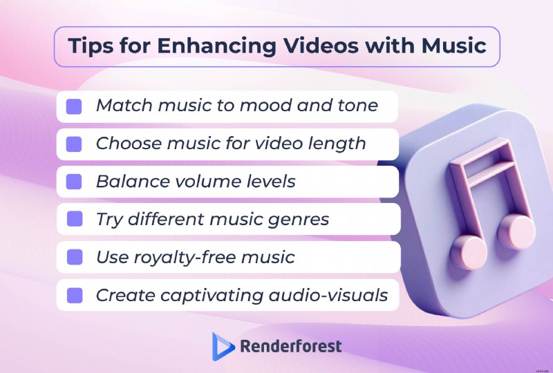 Verbeter uw video s:een eenvoudige handleiding voor het toevoegen van muziek in vier stappen - Renderforest 