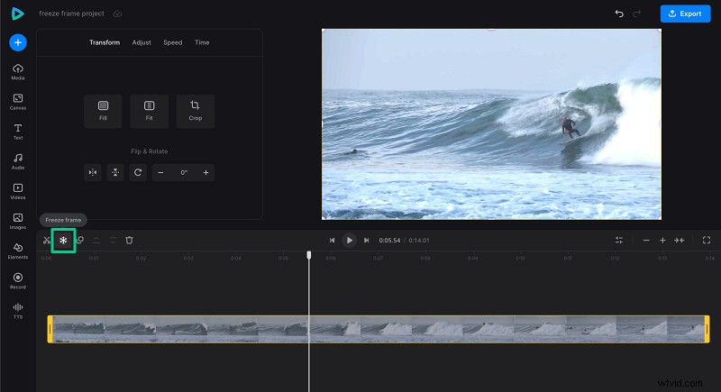 Moeiteloos framevideo s online bevriezen | Clideo 