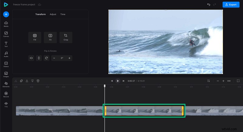Moeiteloos framevideo s online bevriezen | Clideo 