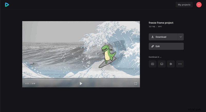 Moeiteloos framevideo s online bevriezen | Clideo 