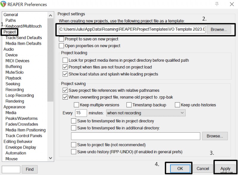 Pas de standaard projectindeling van Reaper aan:een eenvoudige handleiding 