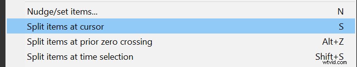 Masteraudiobewerking in Reaper:clips splitsen, knippen, vastmaken en samenvoegen 