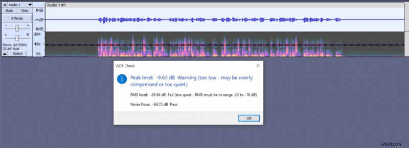 ACX-vereisten voor Audible:Audacity Audiokwaliteitsgids 