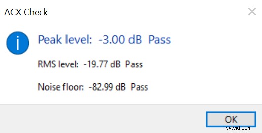 ACX-vereisten voor Audible:Audacity Audiokwaliteitsgids 