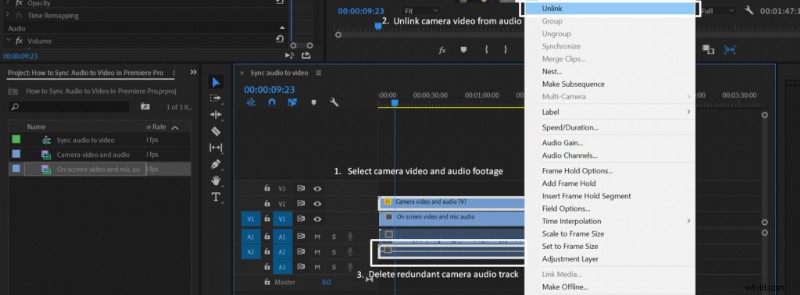 Synchroniseer audio en video in Premiere Pro:een stapsgewijze handleiding 