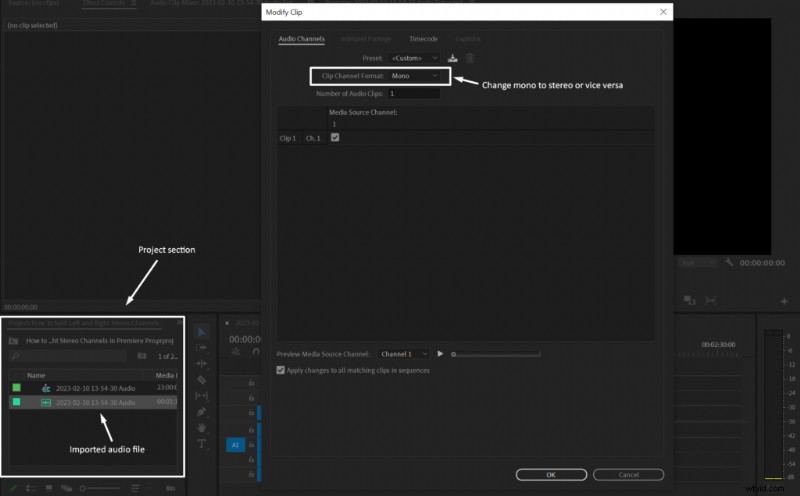 Converteer mono naar stereo (en vice versa) in Premiere Pro – Handleiding Voice‑Over Pro 