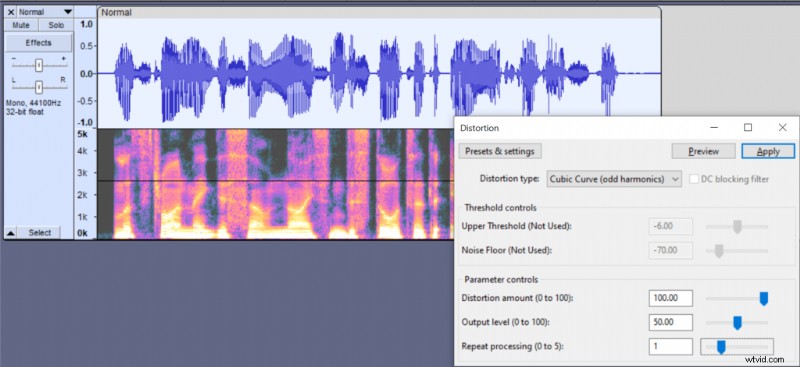 Vervorming en ruis creëren in Audacity:een voice-overgids 