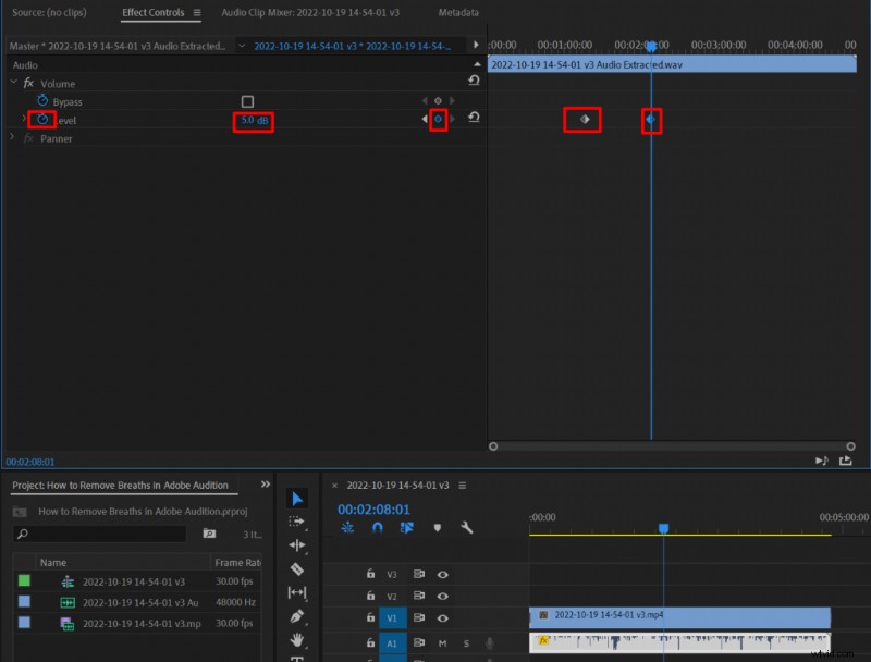 Premiere Pro:Mastering van audiovolumeregeling voor voice-overs 