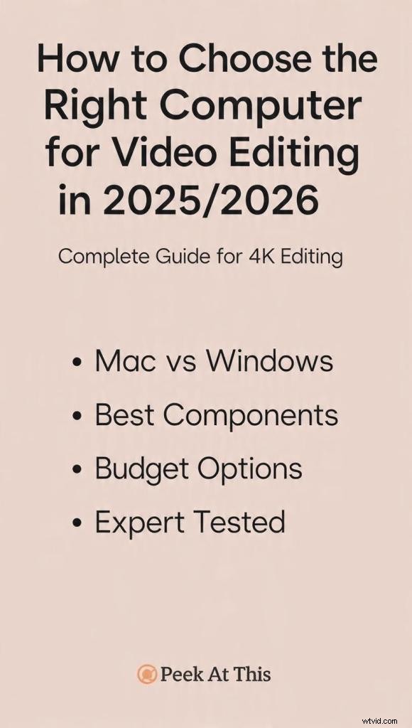 Att välja den bästa datorn för videoredigering 2025/2026:A Filmmaker s Definitive Guide 