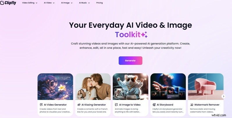 Clipfly AI Video Generator Review 2026:Funktioner, prissättning, för- och nackdelar och bättre alternativ 