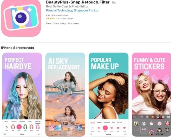 Topp 10 skönhetskameraappar för iPhone – 2026 recension 
