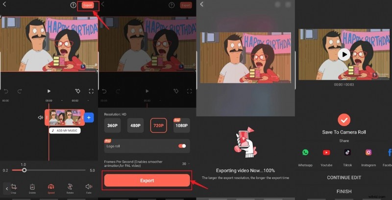 Hur du snabbar upp eller saktar ner din video på iPhone och Android med Wondershare Filmora för mobil