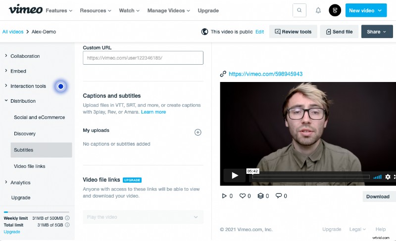 Comment ajouter des sous-titres et des sous-titres codés aux vidéos Vimeo – Un guide étape par étape