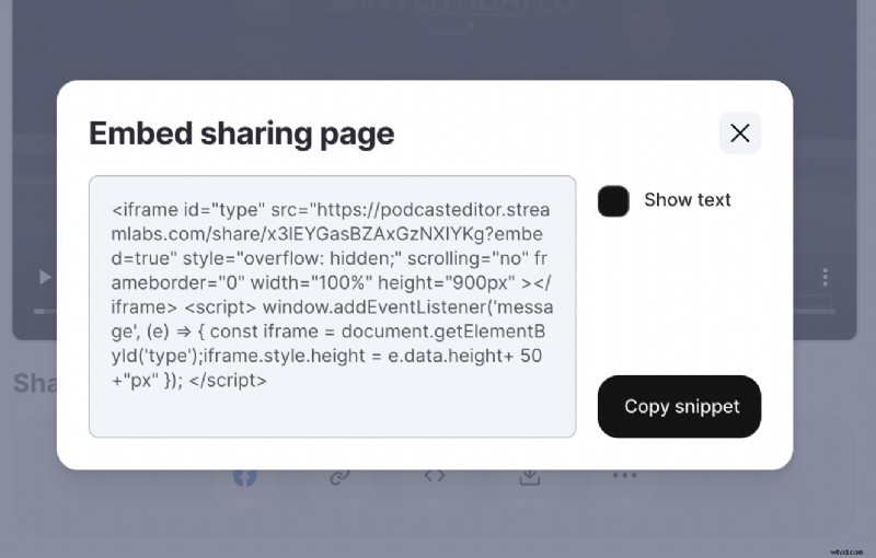 Streamlabs ポッドキャスト エディターを使用して、ビデオを自動的に高品質の記事に変換します 