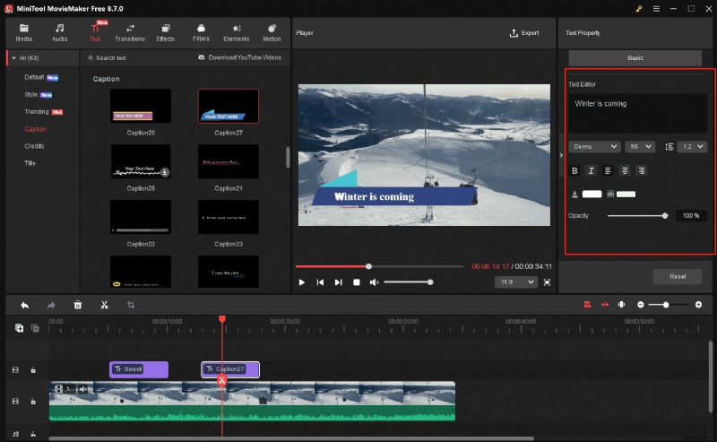 MiniTool MovieMaker テキスト テンプレートをマスター:完全なビデオ編集ガイド 