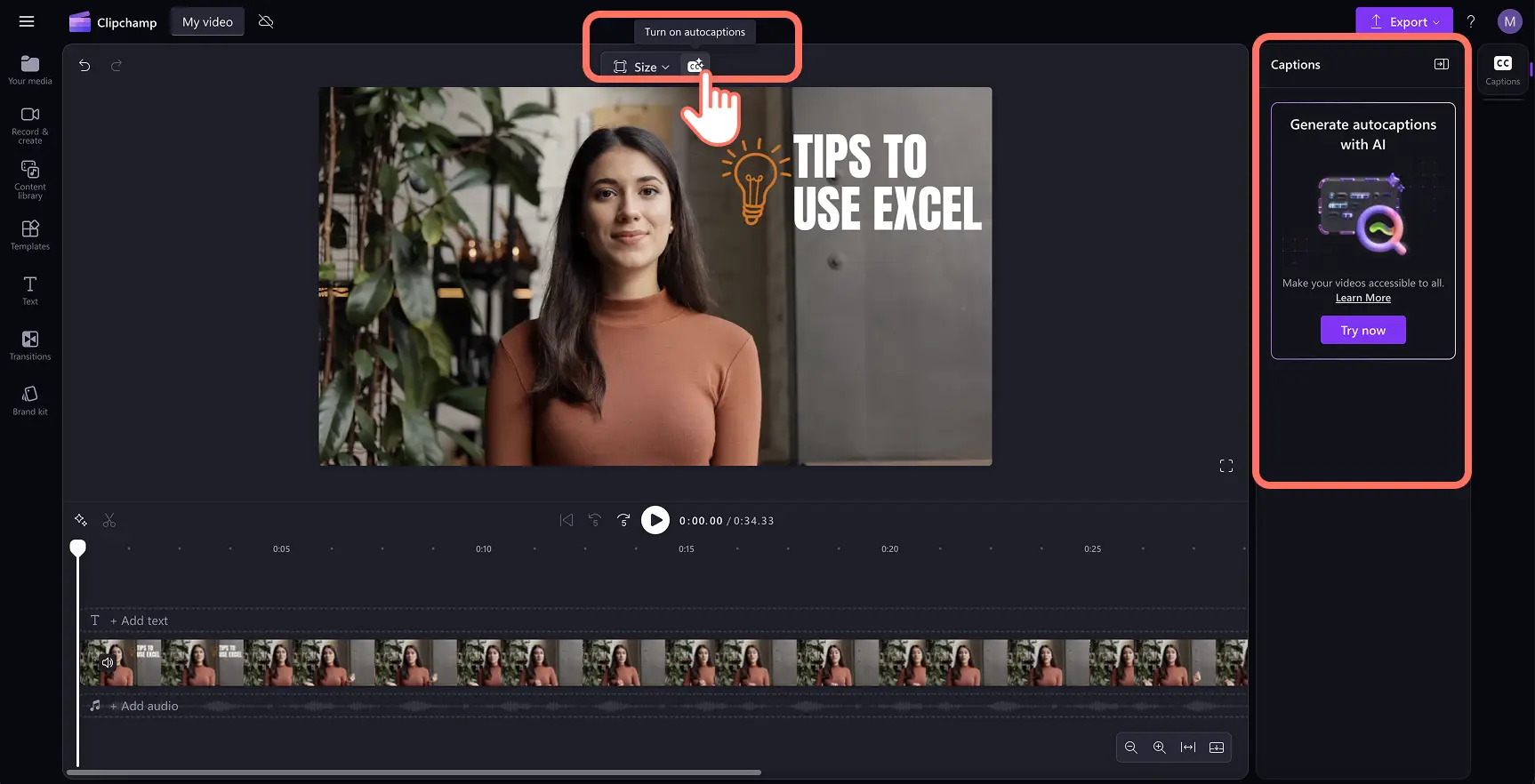 Skapa exakta autotexter i Clipchamp – Steg-för-steg-guide 