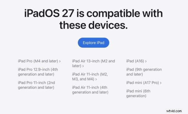iPadOS 27をサポートするiPadモデルはどれですか?互換性とアップグレード ガイド 