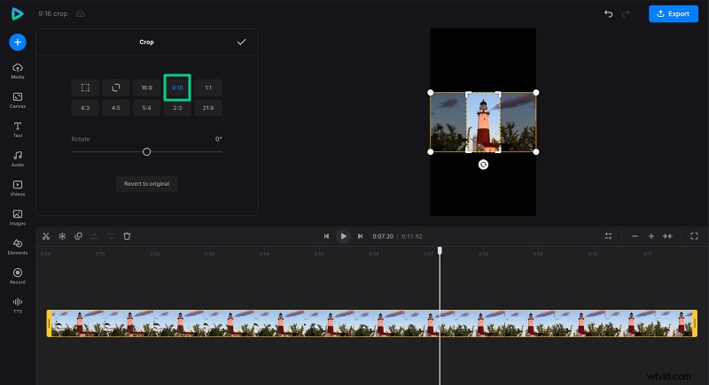 TikTok、リール、ショート向けにビデオを 9:16 にすばやくクロップする:ステップバイステップガイド 